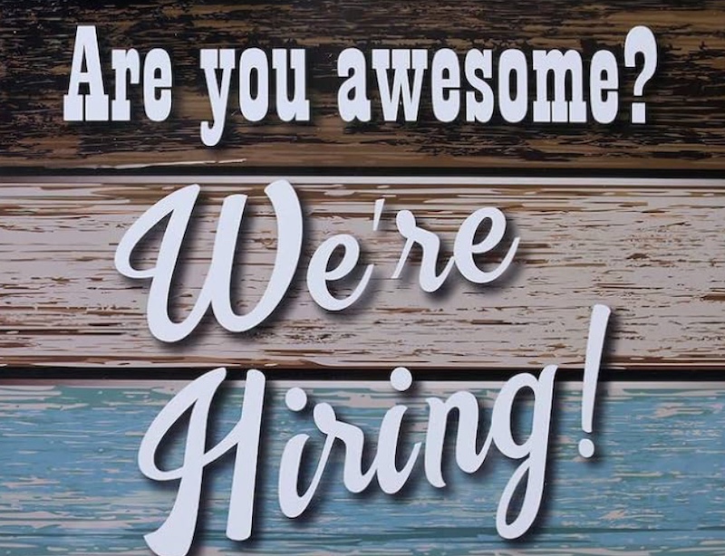 We're Hiring poster