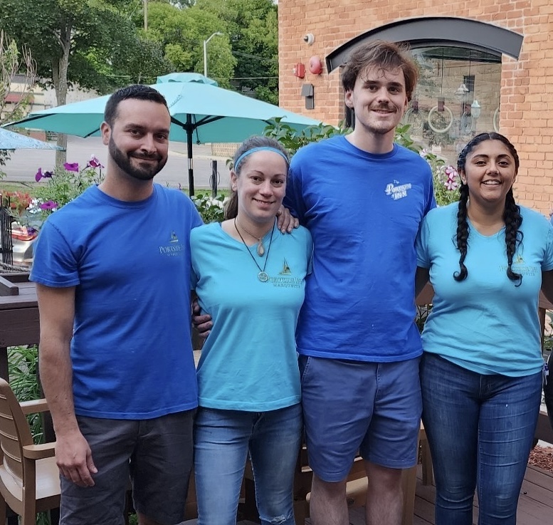 employees at the Portside Inn restaurant in Marquette, MI