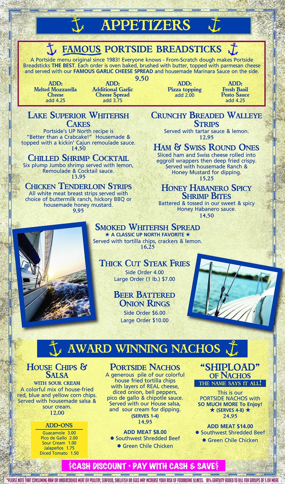 Appetizer menu